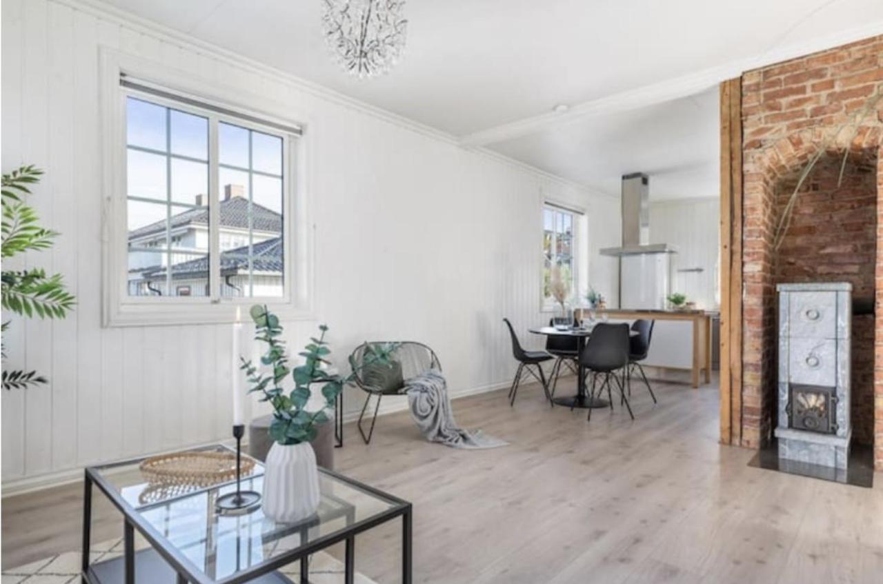 Апартаменты Lys Og Sentral Leilighet Med Terrasse Og Hage Лиллехамер Экстерьер фото